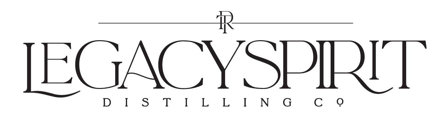 LegacySpirit Distilling Co logo (Black - with RT and line at top)